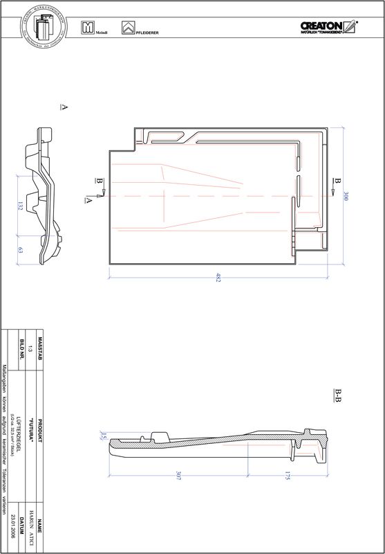 Prodotto file CAD FUTURA Tegola aeratore LUEFTZ