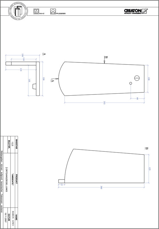 Prodotto file CAD AMBIENTE Taglio a segmento d'arco SEG-OGL-3-4