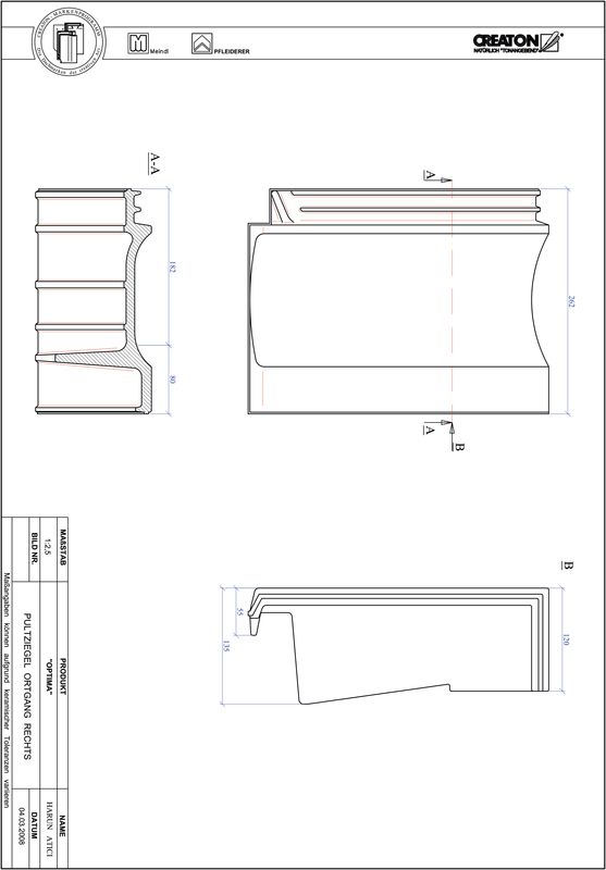 Prodotto file CAD TERRA OPTIMA Tegola di testata gronda di frontespizio destra PULTOGR