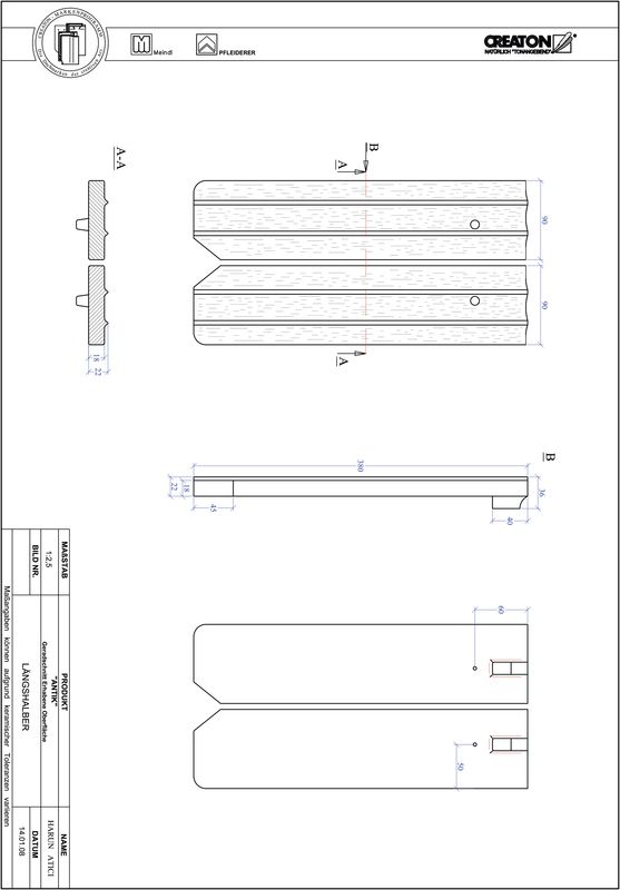Prodotto file CAD ANTIK Taglio diritto GER-LH