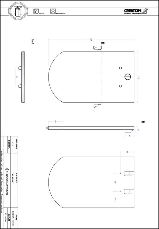 Prodotto file CAD KLASSIK Taglio tondo RUND-1-1-4