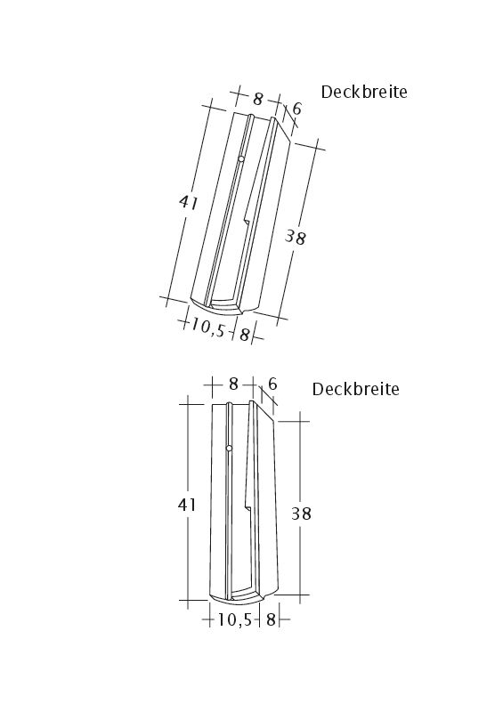 Disegno PROFIL Kera-Saechs-15cm-SchiebeOG