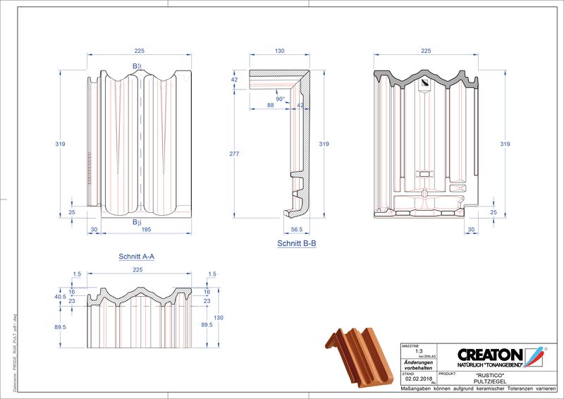 Prodotto file CAD RUSTICO Tegola di testata PULT