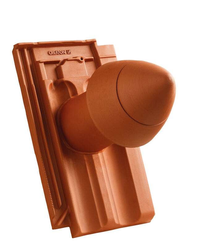 RAT HÖN SIGNUM Tubo di sfiato in ceramica DN 110 mm con calotta svitabile, incl. adattatore di collegamento sottotetto