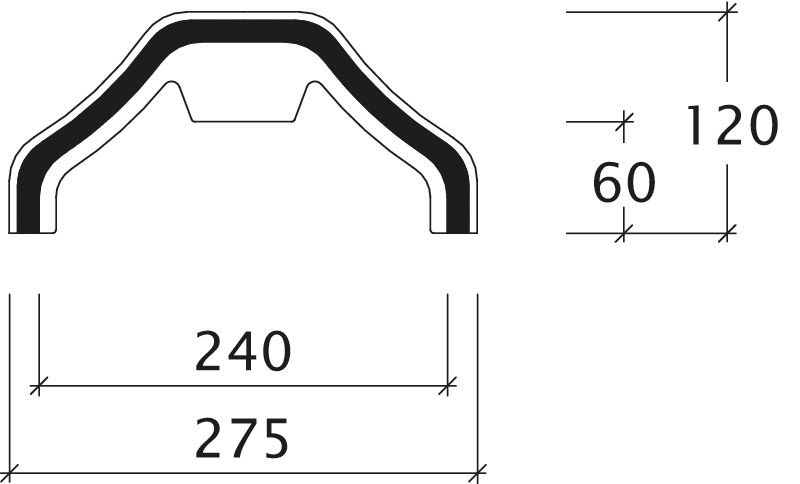 Disegno assortimento tegole di colmo e di displuvio PR-Firstziegel
