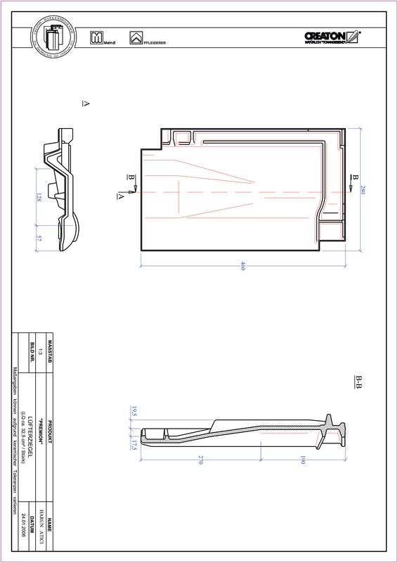 Prodotto file CAD PREMION Tegola aeratore LUEFTZ