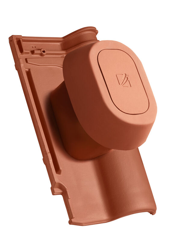 ETR SIGNUM tubo di sfiato in ceramica DN 125 mm con copertura rimovibile, incl. adattatore collegamento sottotetto con tubo flessibile