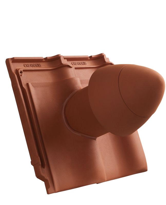 MZ3 KLASSIK SIGNUM Tubo di sfiato in ceramica DN 125 mm con calotta svitabile, incl. adattatore di collegamento sottotetto