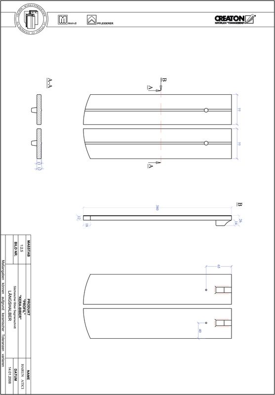 Prodotto file CAD PROFIL Taglio a segmento d'arco KERA-SAECHS-15-CM-LH