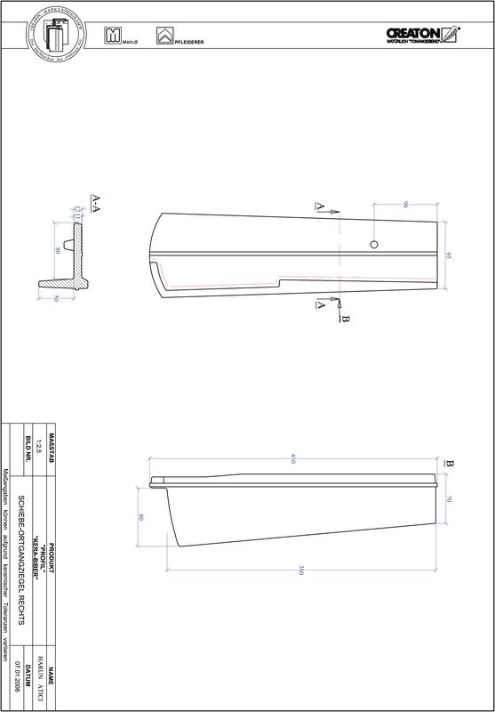 Prodotto file CAD PROFIL Taglio a segmento d'arco KERA-SAECHS-18-CM-OGR