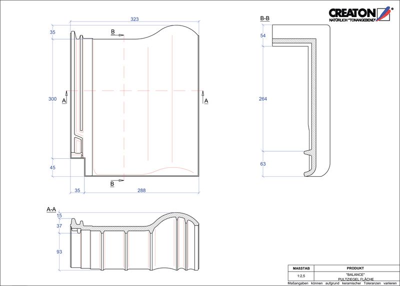 Prodotto file CAD BALANCE Tegola di testata superficie PULTFLA