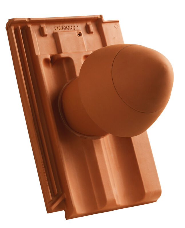 RAP SIGNUM Tubo di sfiato in ceramica DN 125 mm con calotta svitabile, incl. adattatore di collegamento sottotetto